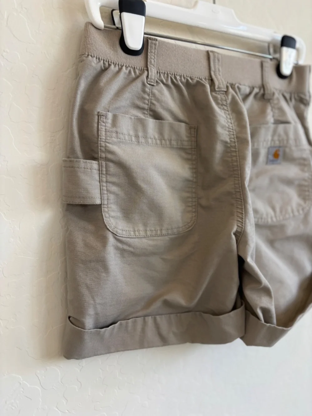 Carhartt Women's Size 8 Original Fit Utility Shorts - Khaki Tan Canvas Gorpcore